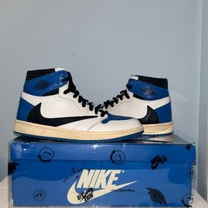Jordan 1 Travis Scott Fragment High Blue - Size 8